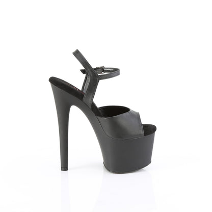 Pleaser   PASSION-709 BLK FAUX LE/BLK MATTE