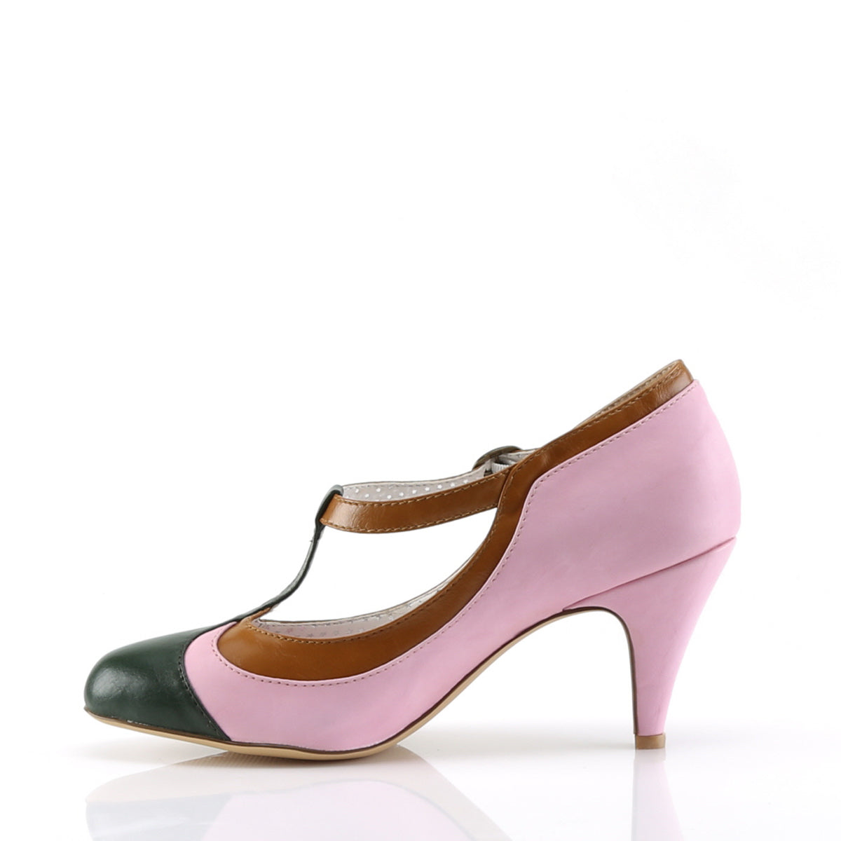 Pin Up Couture Frauenpumpen PEACH-03 B.Pink Multi-Faux-Leder