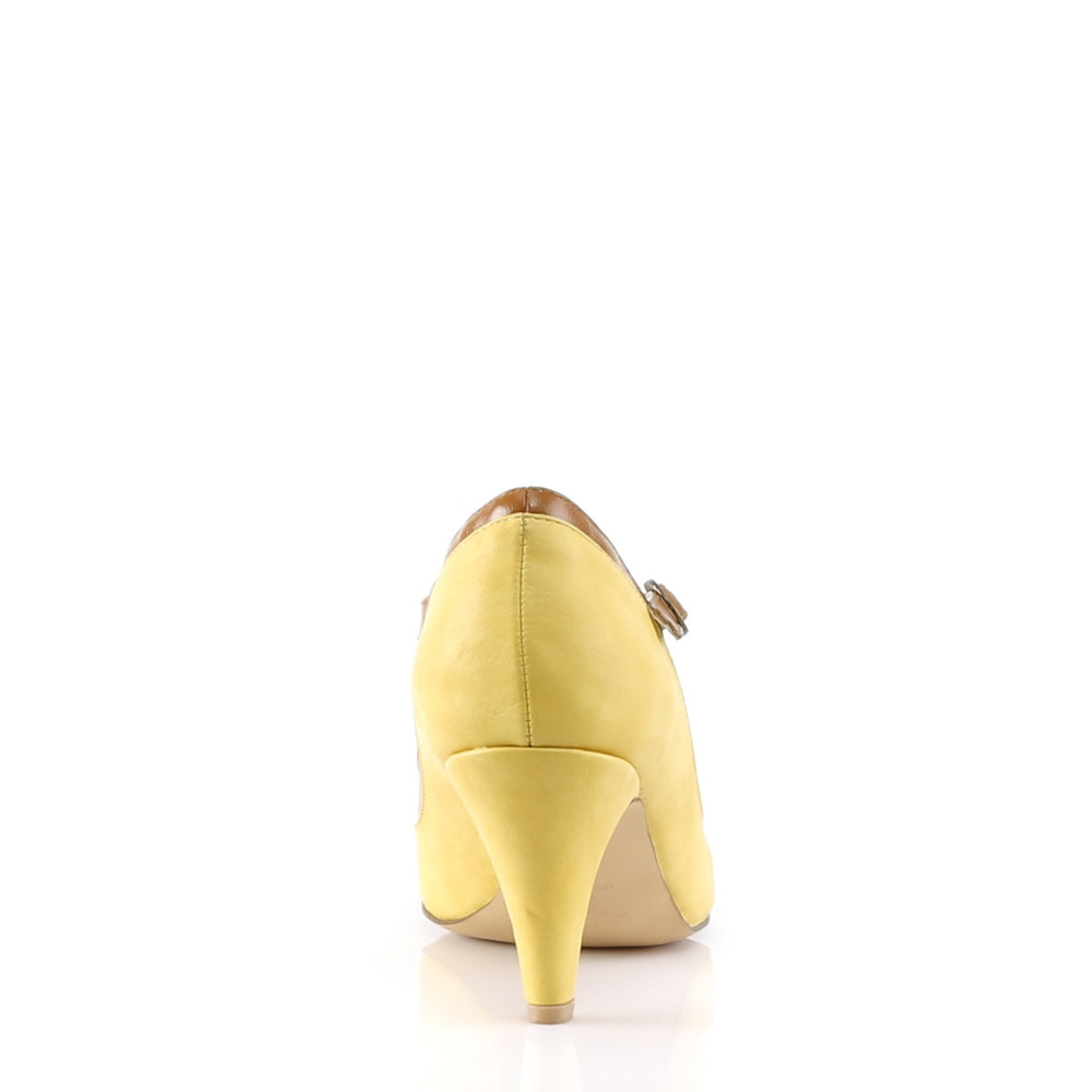 Pin Up Couture Frauenpumpen PEACH-03 Gelbes Multi-Faux-Leder