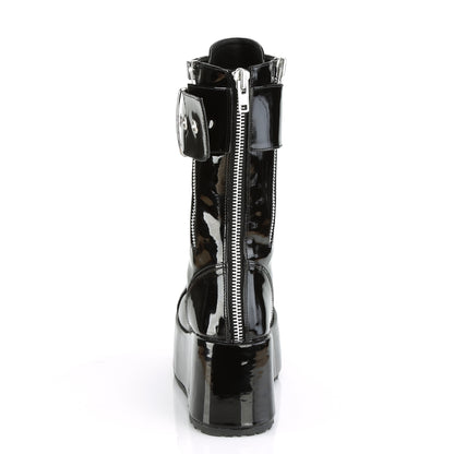 DemoniaCult Mens Boots PETROL-150 Blk Pat