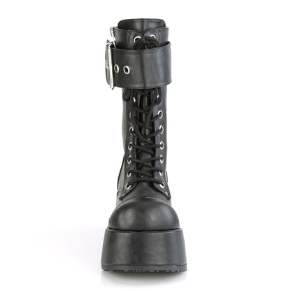 DemoniaCult Mens Boots PETROL-150 Blk Vegan Leather