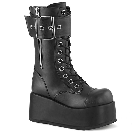 DemoniaCult Mens Boots PETROL-150 Blk Vegan Leather