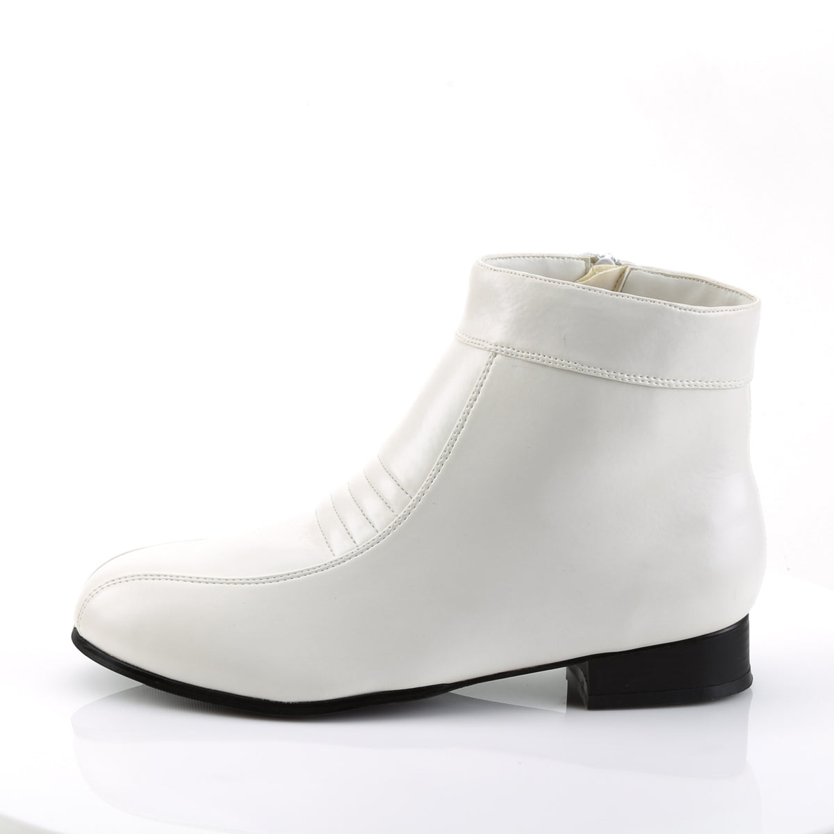 Funtasma Mens niedriger Schuh. PIMP-50 WHT PU.