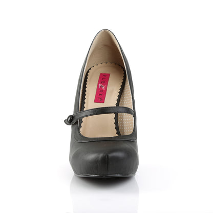 Pleaser Pink Label Womens Pumps PINUP-01 Blk Faux Leather