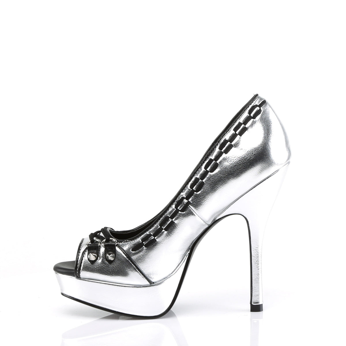 DemoniaCult Frauenpumpen PIXIE-18 SLV Vegan Leder