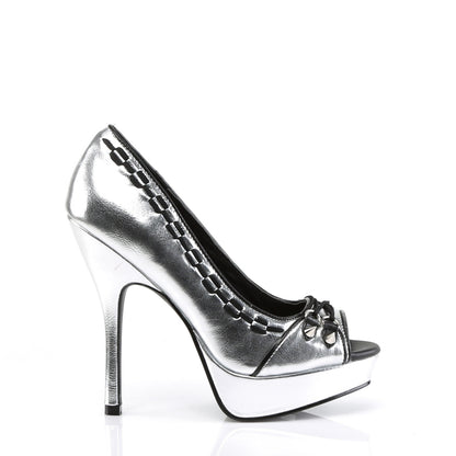 DemoniaCult Frauenpumpen PIXIE-18 SLV Vegan Leder