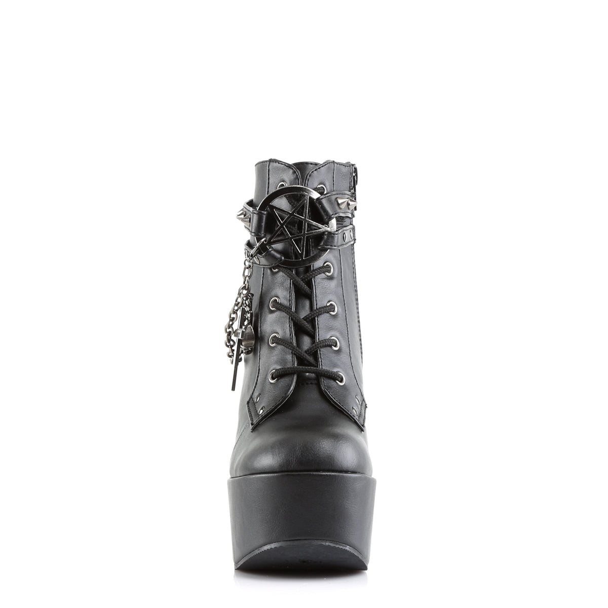 DemoniaCult Damenknöchelstiefel POISON-101 BLK Vegan Leder