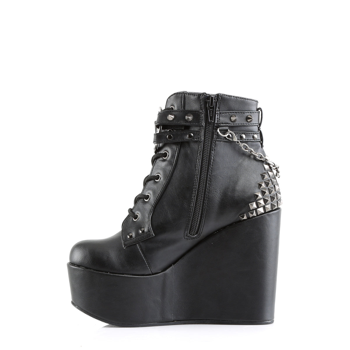 DemoniaCult Damenknöchelstiefel POISON-101 BLK Vegan Leder