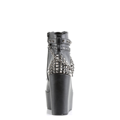 DemoniaCult Damenknöchelstiefel POISON-101 BLK Vegan Leder