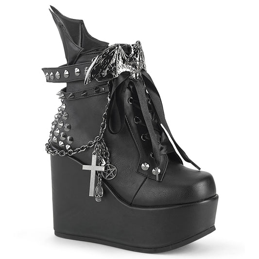 DemoniaCult  Stiefeletten POISON-107 BLK Vegan Leder
