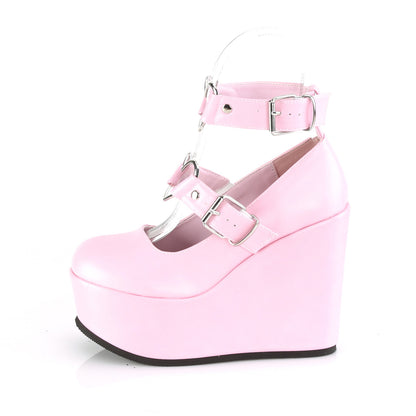 DemoniaCult Frauenpumpen POISON-99-2 B. Pink Vegan Leder