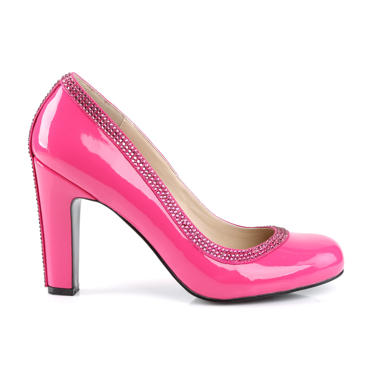 Pleaser Pink Label Womens Pumps QUEEN-04 H. Pink Pat