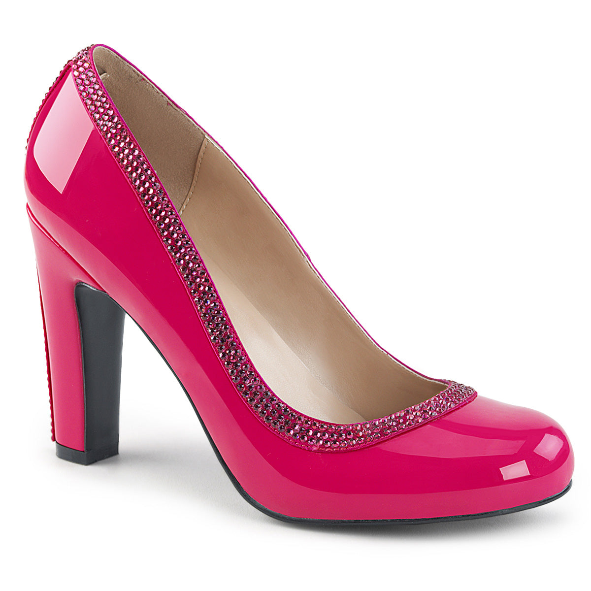 Pleaser Pink Label Womens Pumps QUEEN-04 H. Pink Pat