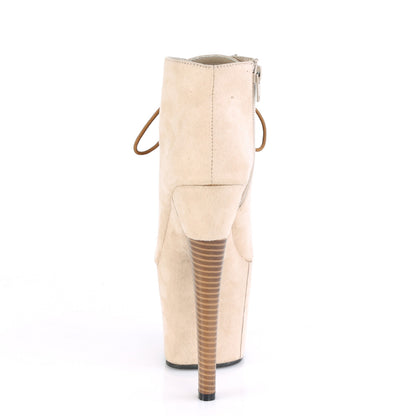 Pleaser Damen Knöchelstiefel RADIANT-1005 Beige Faux Wildleder / Beige Faux Wildleder