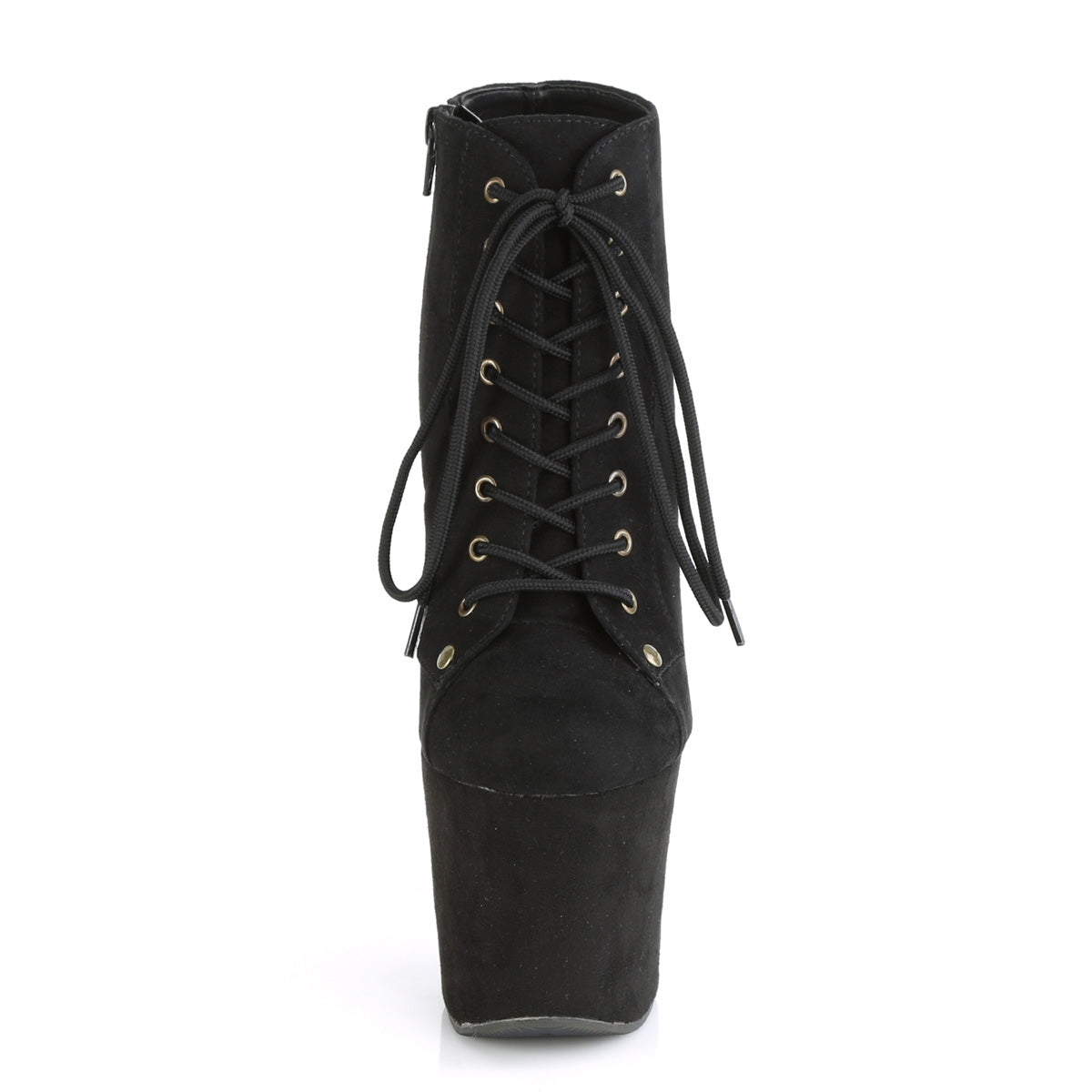 Pleaser Damen Knöchelstiefel RADIANT-1005 BLK Faux Wildleder / BLK Faux Wildleder
