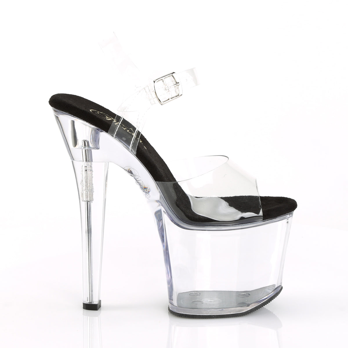 Pleaser Damen Sandalen RADIANT-708 CLR-BLK / CLR