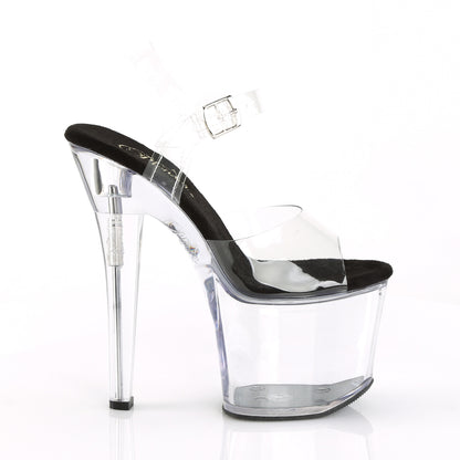 Pleaser Damen Sandalen RADIANT-708 CLR-BLK / CLR