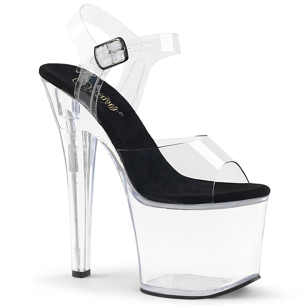 Pleaser Damen Sandalen RADIANT-708 CLR-BLK / CLR