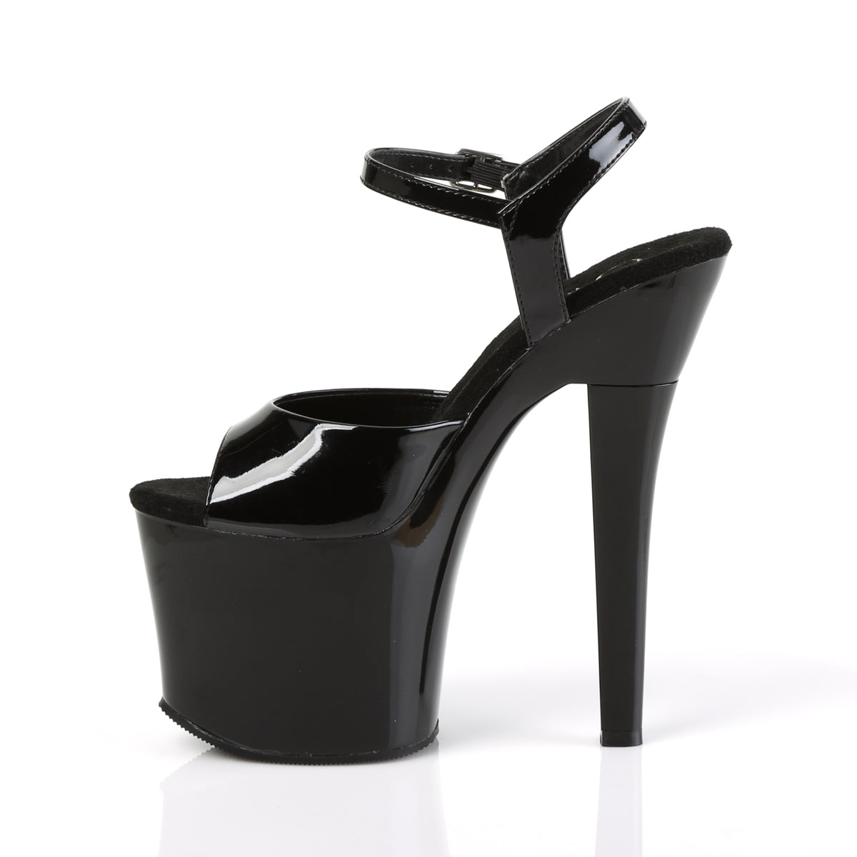 Pleaser Damen Sandalen RADIANT-709 BLK Pat / BLK