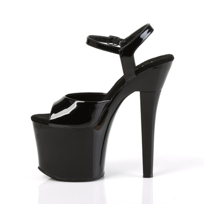 Pleaser Damen Sandalen RADIANT-709 BLK Pat / BLK