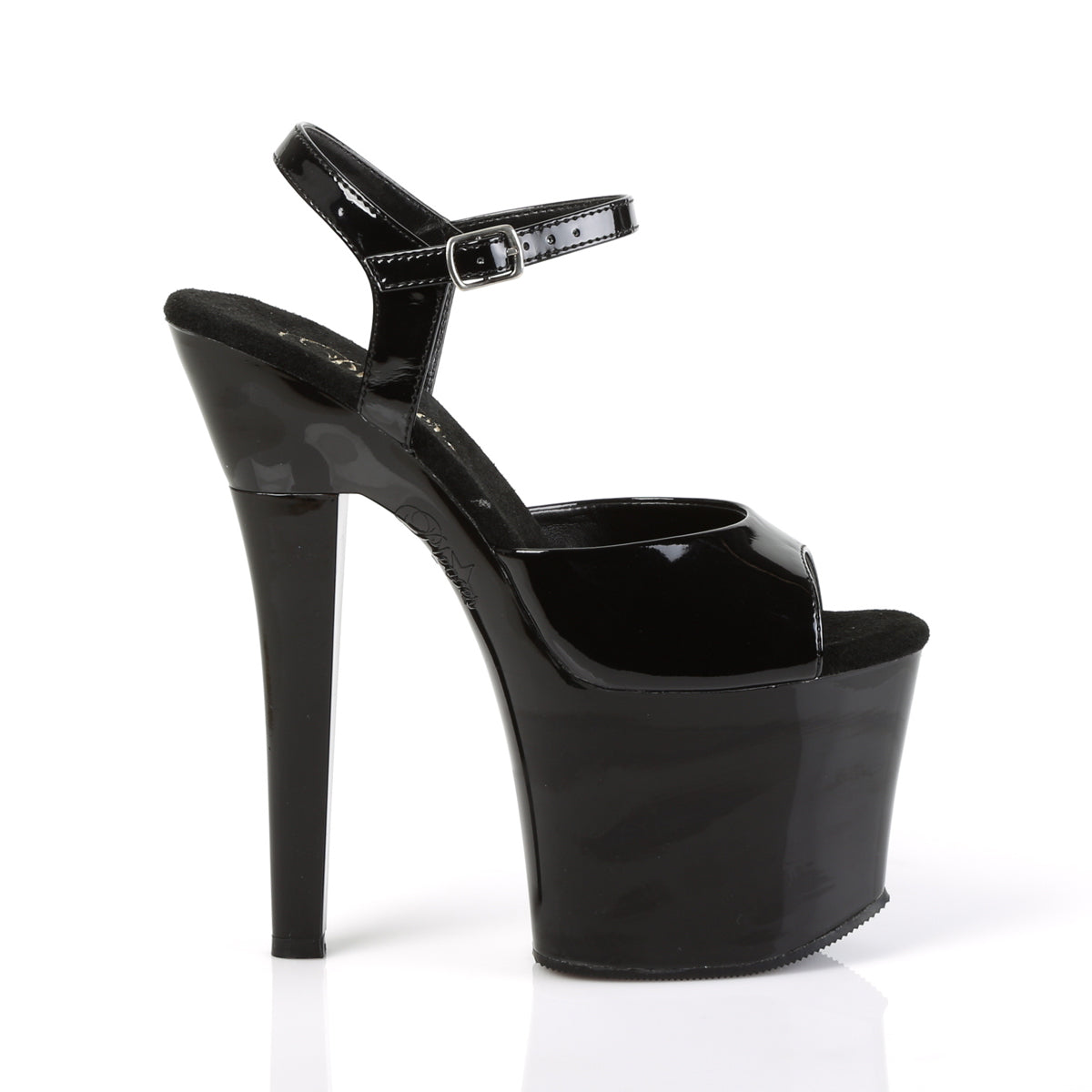 Pleaser Damen Sandalen RADIANT-709 BLK Pat / BLK