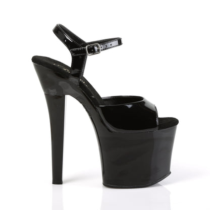 Pleaser Damen Sandalen RADIANT-709 BLK Pat / BLK