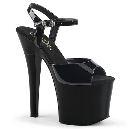 Pleaser Damen Sandalen RADIANT-709 BLK Pat / BLK