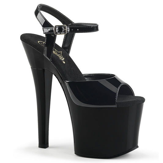 Pleaser Damen Sandalen RADIANT-709 BLK Pat / BLK