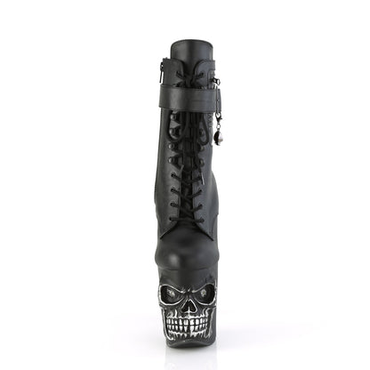 Pleaser  Stiefeletten RAPTURE-1020str-LT BLK FAUXLED/BLK MATTE RUBBED SLV