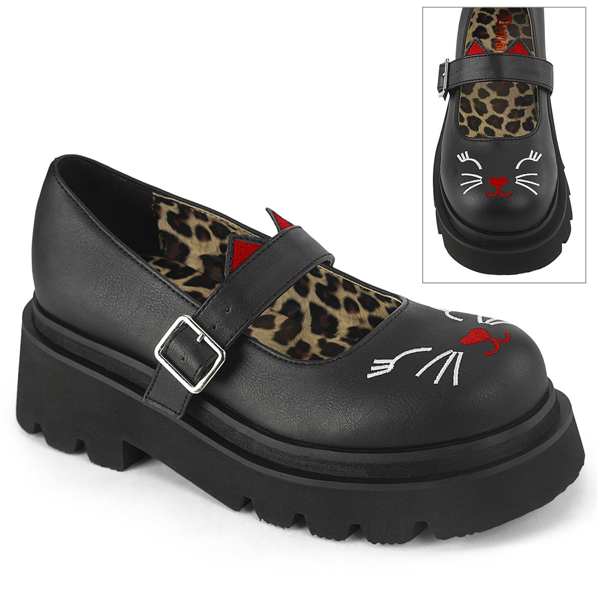 DemoniaCult  Pumps RENEGADE-56 BLK Vegan Leder