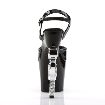Pleaser Womens Sandals REVOLVER-709 Blk/Blk