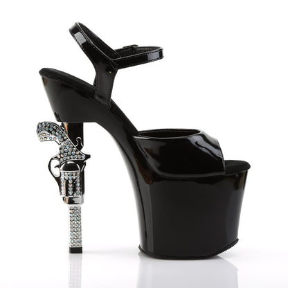 Pleaser Womens Sandals REVOLVER-709 Blk/Blk