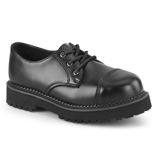 DemoniaCult Mens Boots RIOT-03 Blk Leather
