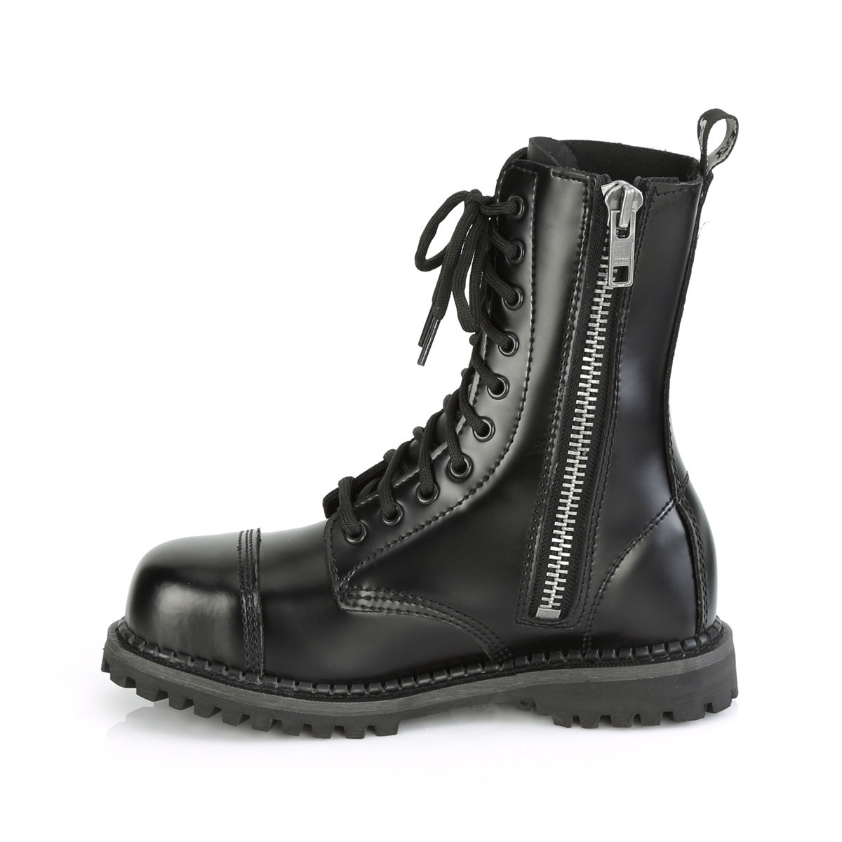 DemoniaCult Mens Boots RIOT-10 Blk Leather