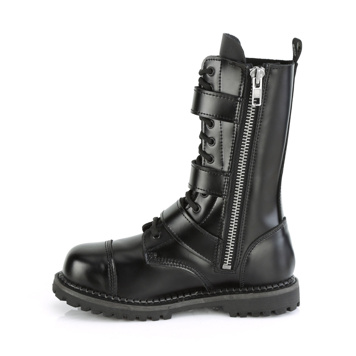 DemoniaCult Mens Boots RIOT-12BK Blk Leather