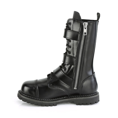 DemoniaCult Mens Boots RIOT-12BK Blk Leather