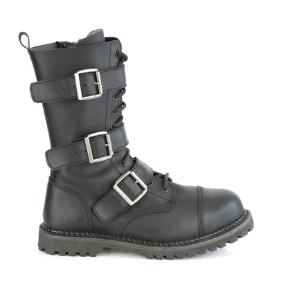 DemoniaCult Herrenstiefel RIOT-12BK BLK Vegan Leder