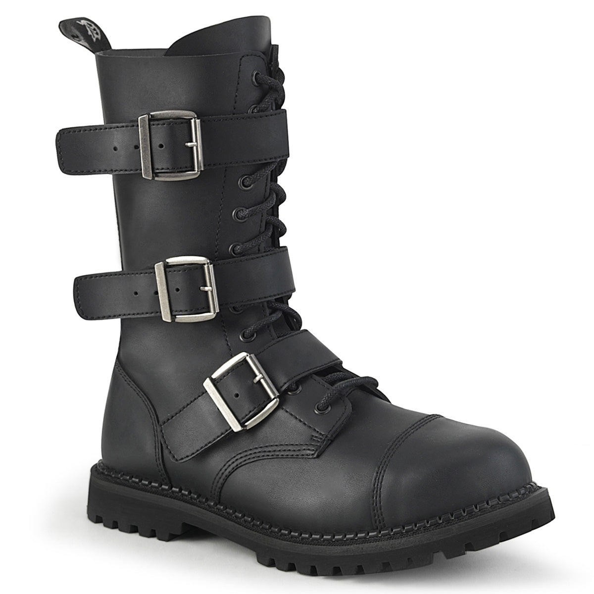 DemoniaCult Herrenstiefel RIOT-12BK BLK Vegan Leder