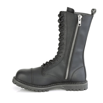 DemoniaCult Herrenstiefel RIOT-14 BLK Vegan Leder