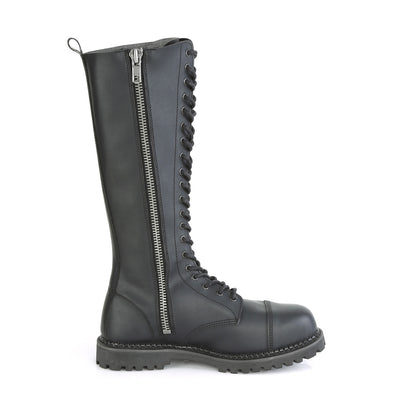 DemoniaCult Mens Boots RIOT-20 Blk Vegan Leather
