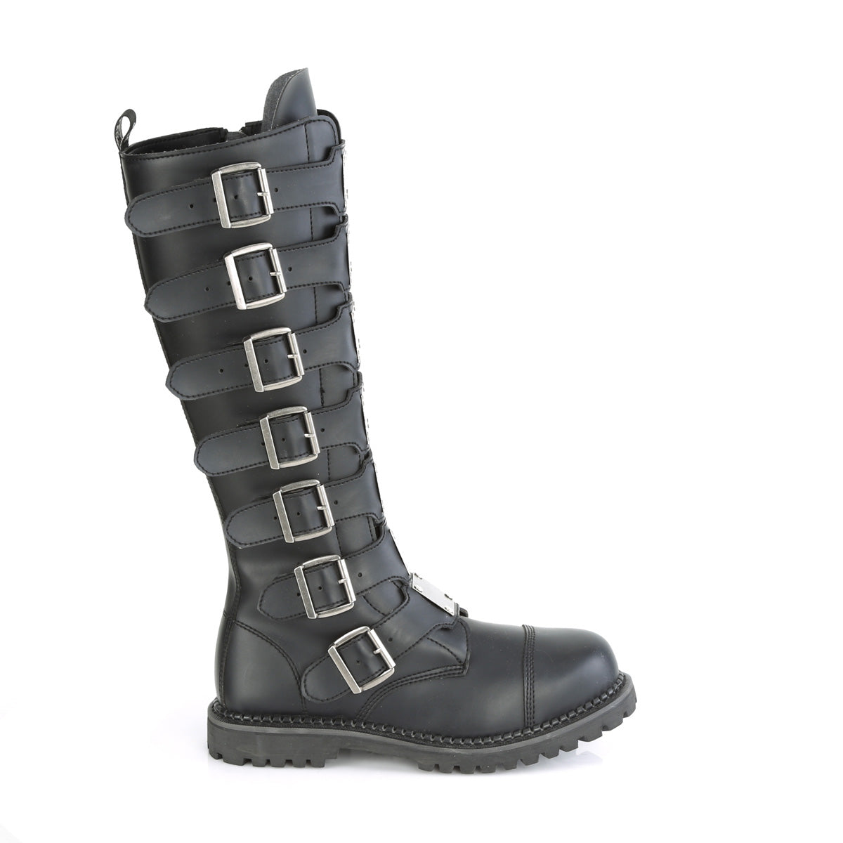 DemoniaCult Herrenstiefel RIOT-21MP BLK Vegan Leder