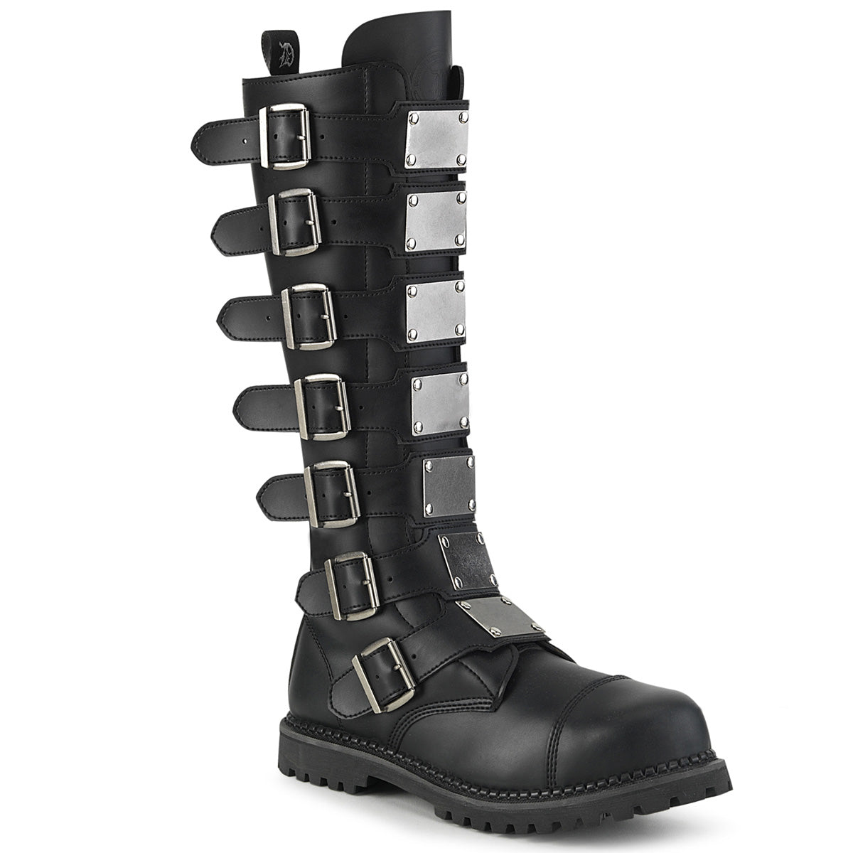 DemoniaCult Herrenstiefel RIOT-21MP BLK Vegan Leder