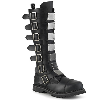 DemoniaCult Herrenstiefel RIOT-21MP BLK Vegan Leder