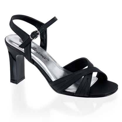 Fabulicious Damen Sandalen ROMANCE-313 BLK Satin PU
