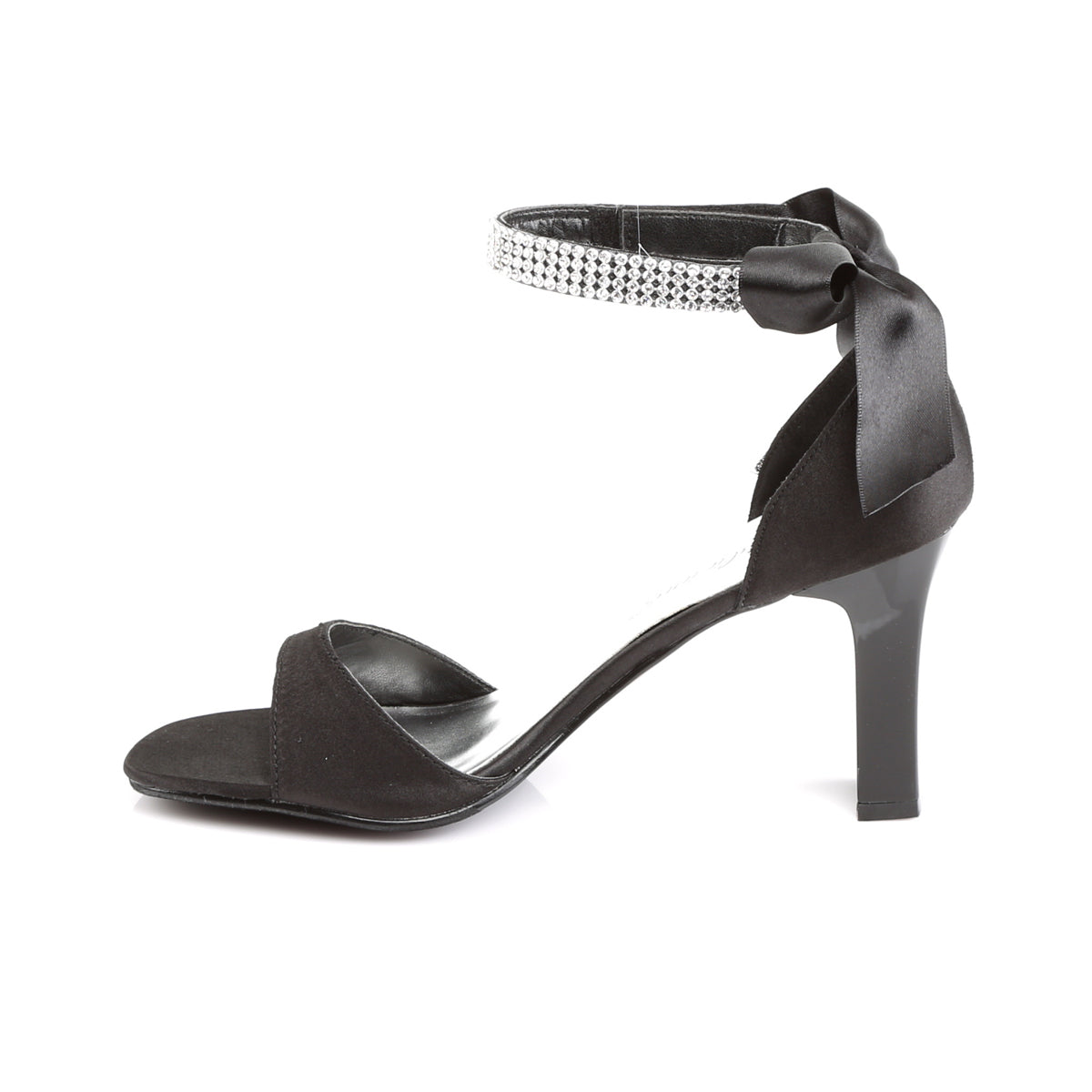 Pleaser Pink Label Frauenpumpen ROMANCE-372 BLK SATIN.