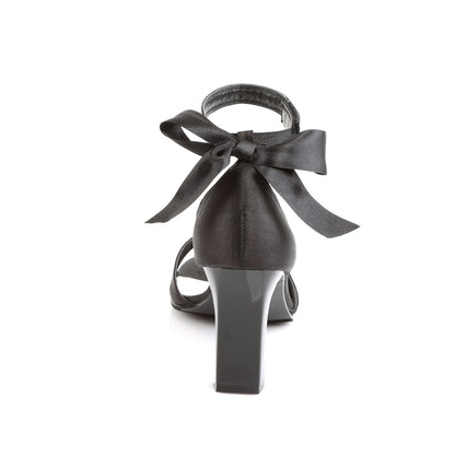 Pleaser Pink Label Frauenpumpen ROMANCE-372 BLK SATIN.
