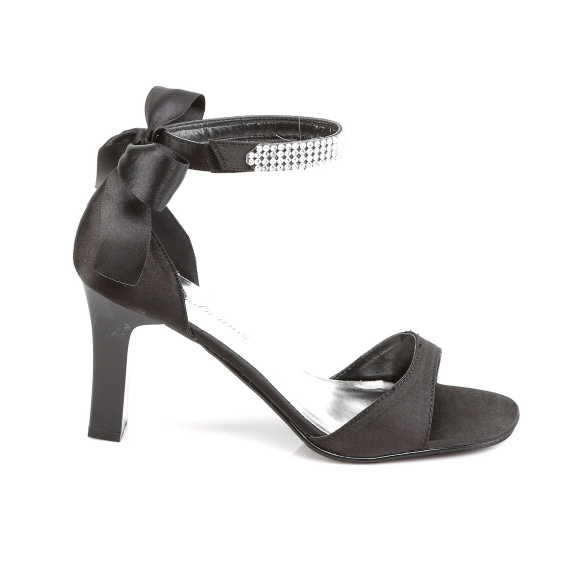 Pleaser Pink Label Frauenpumpen ROMANCE-372 BLK SATIN.