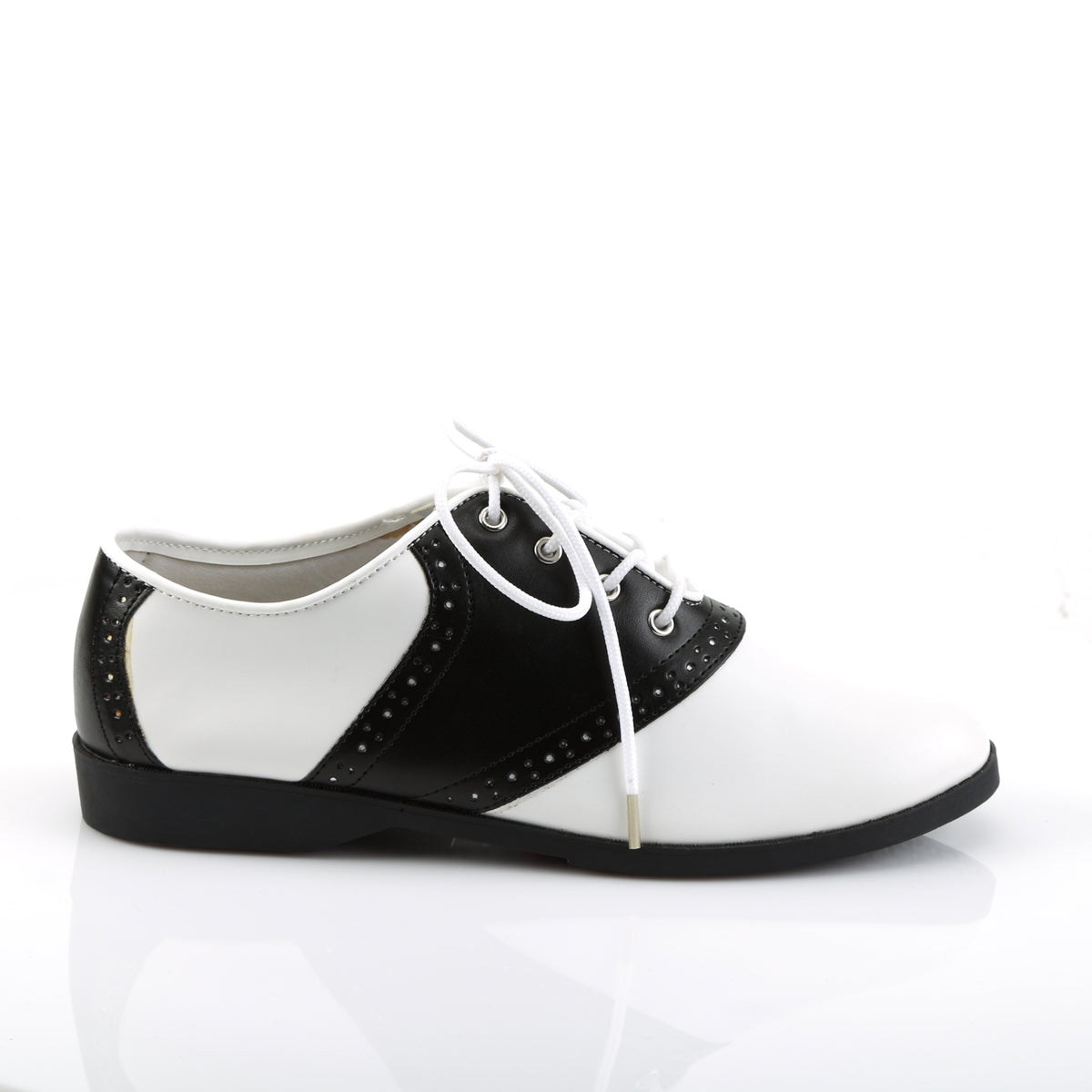 Funtasma Frauenpumpen Saddle-50 BLK-WHT PU