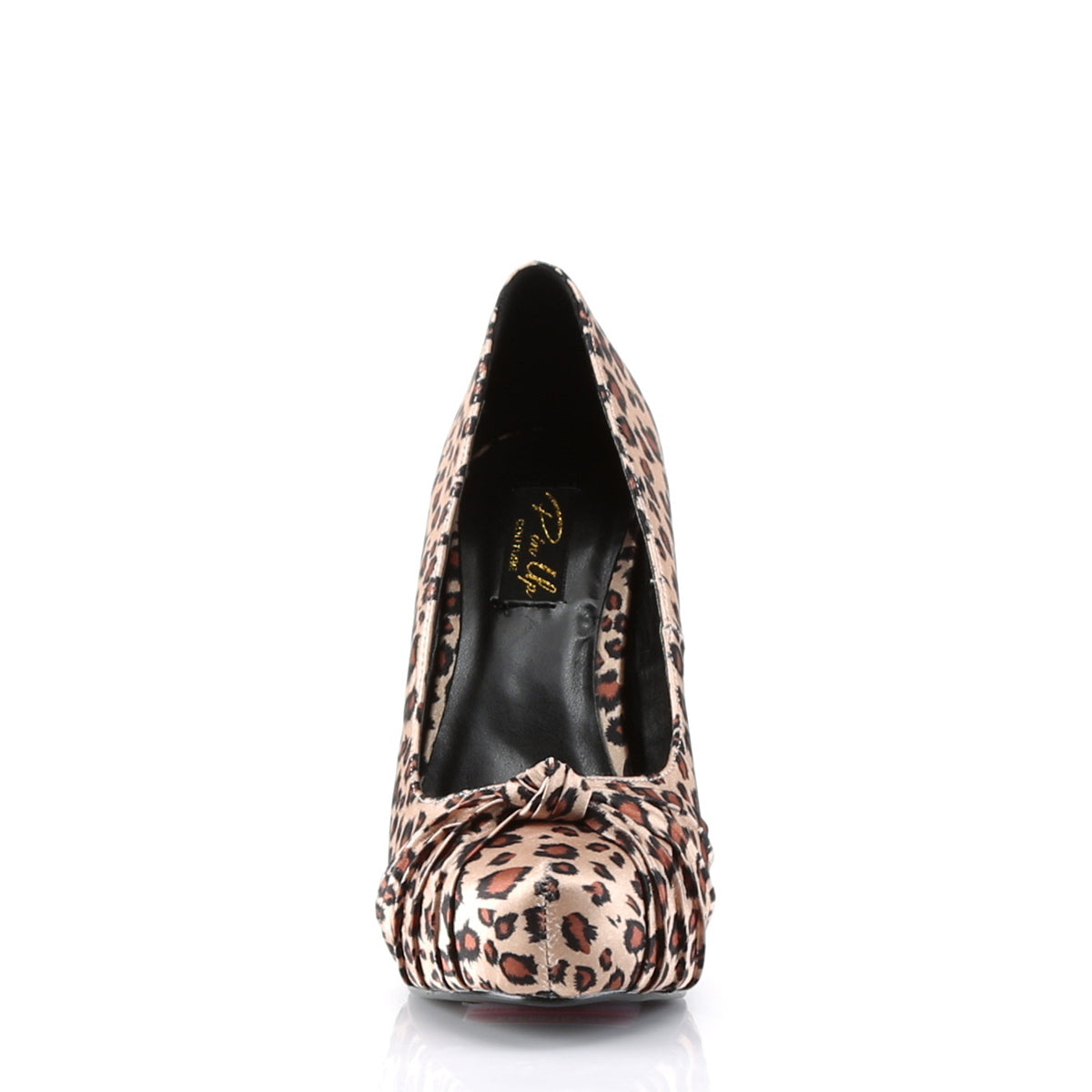Pin Up Couture Frauenpumpen SAFARI-06 Tan Leopard Print Satin