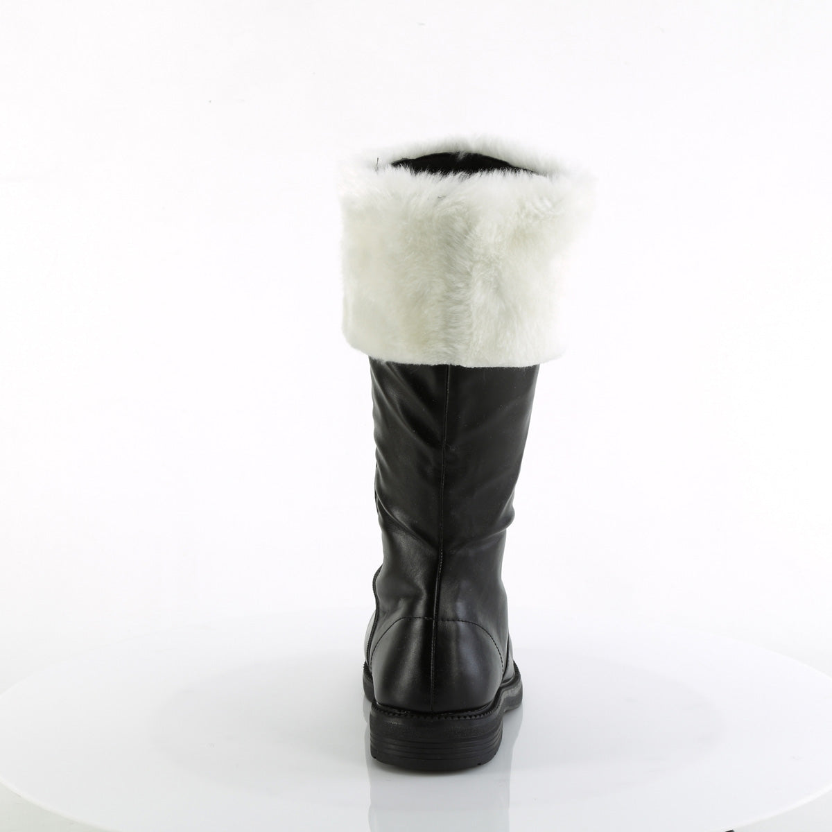 Funtasma Mens Boots SANTA-100 Blk Pu-Wht Faux Fur